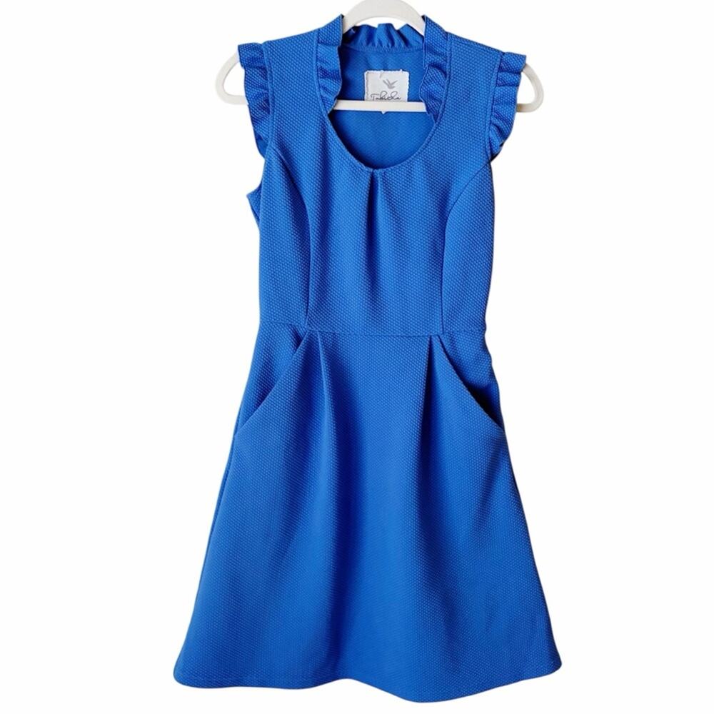 Tabitha Anthropologie | Cherie Sleeveless Textured Mini Dress A-line Blue Size 2